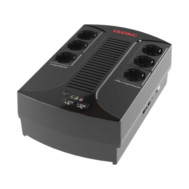 INFOPDU600 | Линейно-интерактивный ИБП, Info, 600VA/360W, 6xSchuko,  USB для зарядки (2), USB + RJ11, 1x7Aч