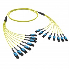 Оптическая разветвительная сборка 16 ОВ, 9/125 OS2, 8xLC-UPC Duplex Uniboot/8xLC-UPC Duplex Uniboot, тип полярности - прямая (Tx-->Rx), 3 м