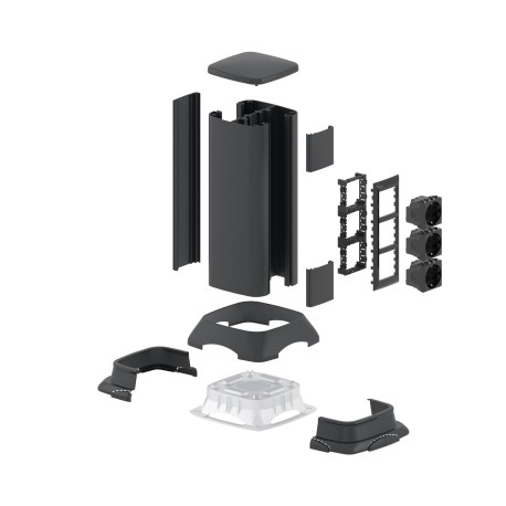 19533 | Миниколонна алюминиевая, 0.35м, цвет чёрный-2