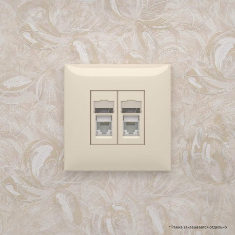 4405464 | Компьютерная розетка RJ-45 в стену, кат.5e двойная,"Avanti", "Ванильная дымка"-5