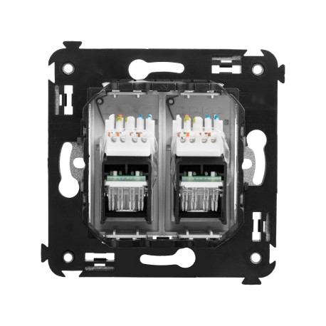 4404374 | Компьютерная розетка RJ-45 в стену, кат.6А двойная, Avanti, Закаленная сталь-2