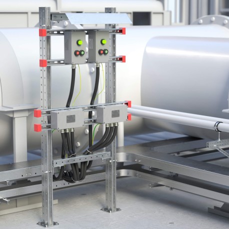 EX-FPR09 | Профили монтажные на раму для крепления 1 оболочки Ex e, горячеоцинкованный, L=900мм, комплект-1