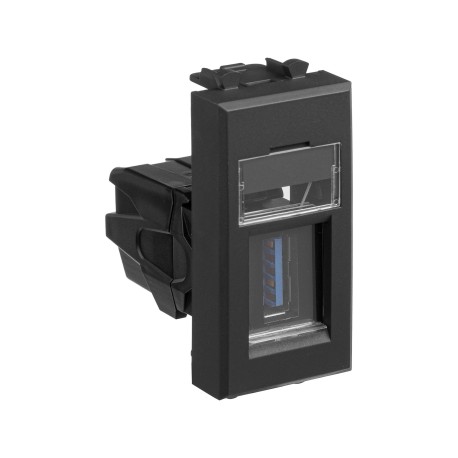 4412301 | USB 3.0 розетка модульная, тип А-А, Avanti, Черный матовый, 1 модуль-1