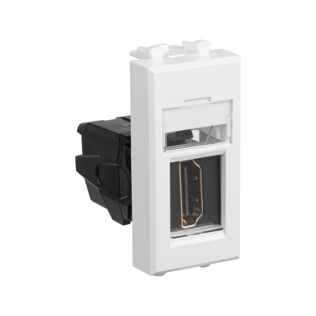 4400251 | HDMI розетка модульная, тип А-А, "Avanti", "Белое облако", 1 модуль-1