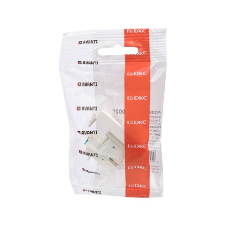 4400291 | Компьютерная розетка RJ-45 модульная, кат.6, "Avanti", "Белое облако", 1 модуль-4