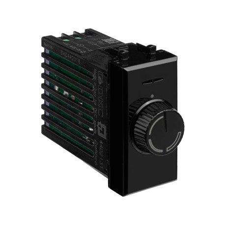 4402131 | Диммер поворотный модульный, "Avanti", "Черный квадрат", 1 модуль-1