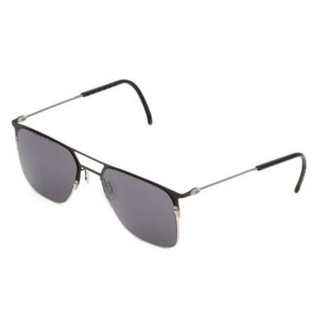TCSHAM55010001 | Черные солнцезащитные очки из титана с серыми линзами. Модель 12