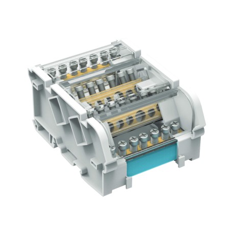 BD10074 | Блок распределительный на DIN рейку 4р 100А, 5х6мм 2х7,5мм.