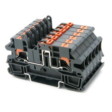 Клемма расцепительная, зажим push-in, 2 точки подключения, 4 кв.мм, серая