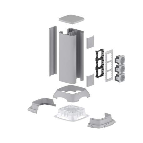 19534 | Миниколонна алюминиевая 0,35 м, цвет темно-серебристый металлик-2