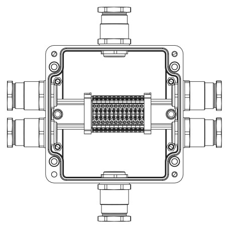 1231.051.22.11G | Взрывозащищенная клеммная коробка из полиэстера TBE-P-05-(12xCBC.2)-2xKH3MHK(A)-1xKH3MHK(B)-2xKH3MHK(C)-1xKH3MHK(D)1Ex e IIC Т5 Gb / Ex tb IIIC T95°C Db IP66/КЗ