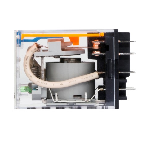 IR-24DC-4CO-D | Реле миниатюрное промышленное общего назначения, 4CO, ком. ток 6А,AgSnO, напряжение 24V DC, опция: тест-кнопка+светодиод+защитный диод