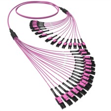 Оптическая разветвительная сборка 32 ОВ, 50/125 OM4, 16xLC-UPC Duplex Uniboot/16xLC-UPC Duplex Uniboot, тип полярности - прямая (Tx-->Rx), 3 м