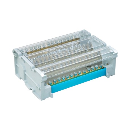 BD125154 | Блок распределительный на DIN рейку 4р 125А, 11х6мм 2х7,5мм 2x9мм.