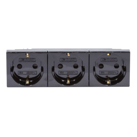 45203 | Тройная розетка Viva черная