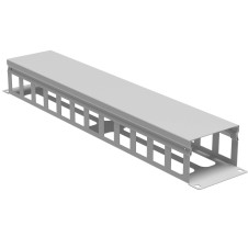 Кабельный органайзер с крышкой и отверстиями 2U, глубина 60 мм, для 19 IT-корпусов ДКС серии STI/CQE, RAL7035