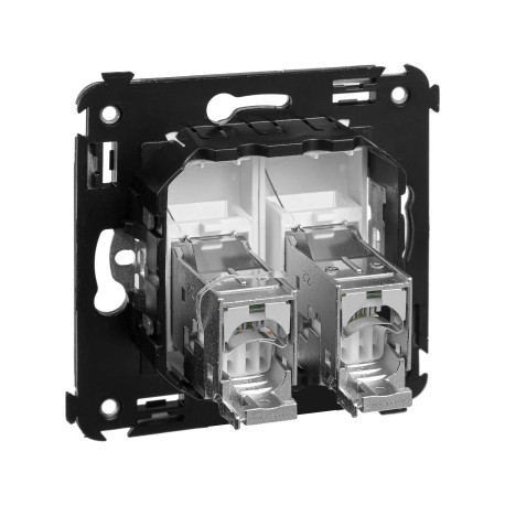 4400364 | Компьютерная розетка RJ-45 в стену, кат.5e двойная экранированная, "Avanti", "Белое облако"-3