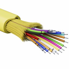Кабель волоконно-оптический, распределительный, арамидные упрочняющие нити, для внутренней прокладки, нг(А)-HF, 18 ОВ, категорияOS2 (G.652.D) плотный буфер, 0,4 кН, барабан 2000 м