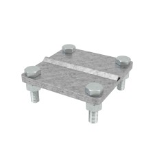 Соединитель пруток-полоса с разделительной пластиной, 57x80 мм