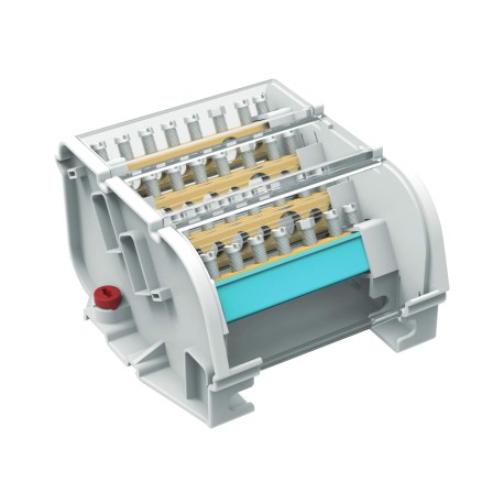 BD16084 | Блок распределительный на DIN рейку 4р 160А, 5х7мм 1х8мм 1х9мм 1х12мм