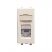 Компьютерная розетка RJ-45 модульная, кат.6 экран, "Avanti", "Ванильная дымка", 1 модуль