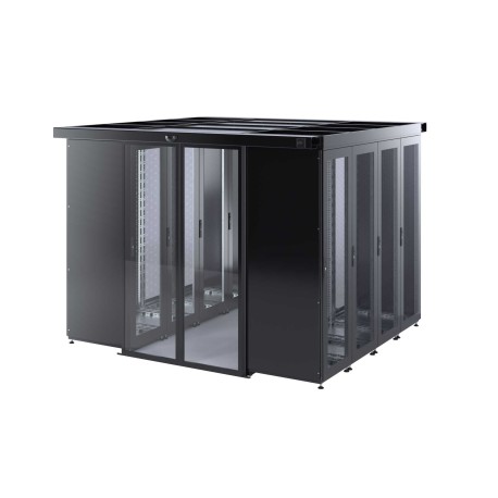 RBIC220817 | Холодный коридор, шириной 1200мм, высотой 2120, глубиной шкафов 800мм и глубиной коридора 1,7 м, с автоматическими дверями, и задней панелью