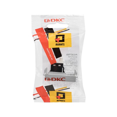 4404311 | Телефонная розетка RJ-12 модульная, "Avanti", " Закаленная сталь", 1модуль-4