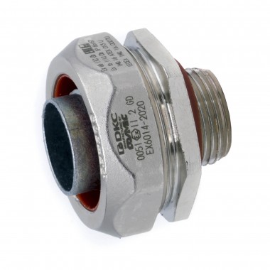 EX6014XX40A | Взрывозащищенная Ex e муфта металлорукав-коробка. DN40 мм. M40х1,5.Нержавеющая сталь AISI 316L. IP66/67