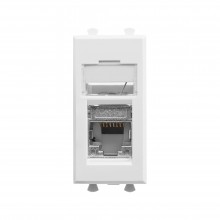 Компьютерная розетка RJ-45 модульная, кат.5е экран, "Avanti", "Белое облако", 1 модуль