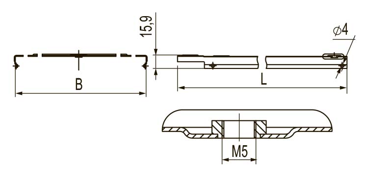 35516 |  на лоток с заземлением осн.400, L=2000, 0.6мм, ДКС